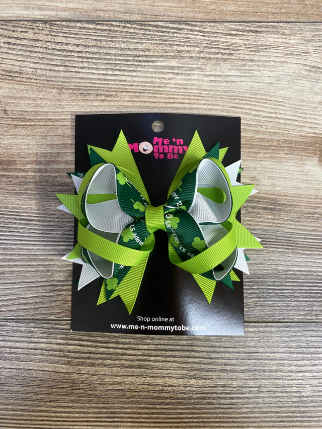 NEW St. Patrick's Day Hair Bow - Me n Mommy To Be
