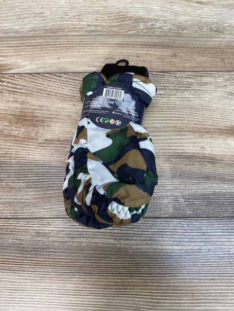 NEW ThermaWear Kid's Ski Green Camo Mittens