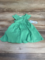 NEW Cat & Jack 2pc Ribbed Dress & Bloomers Green sz 18m