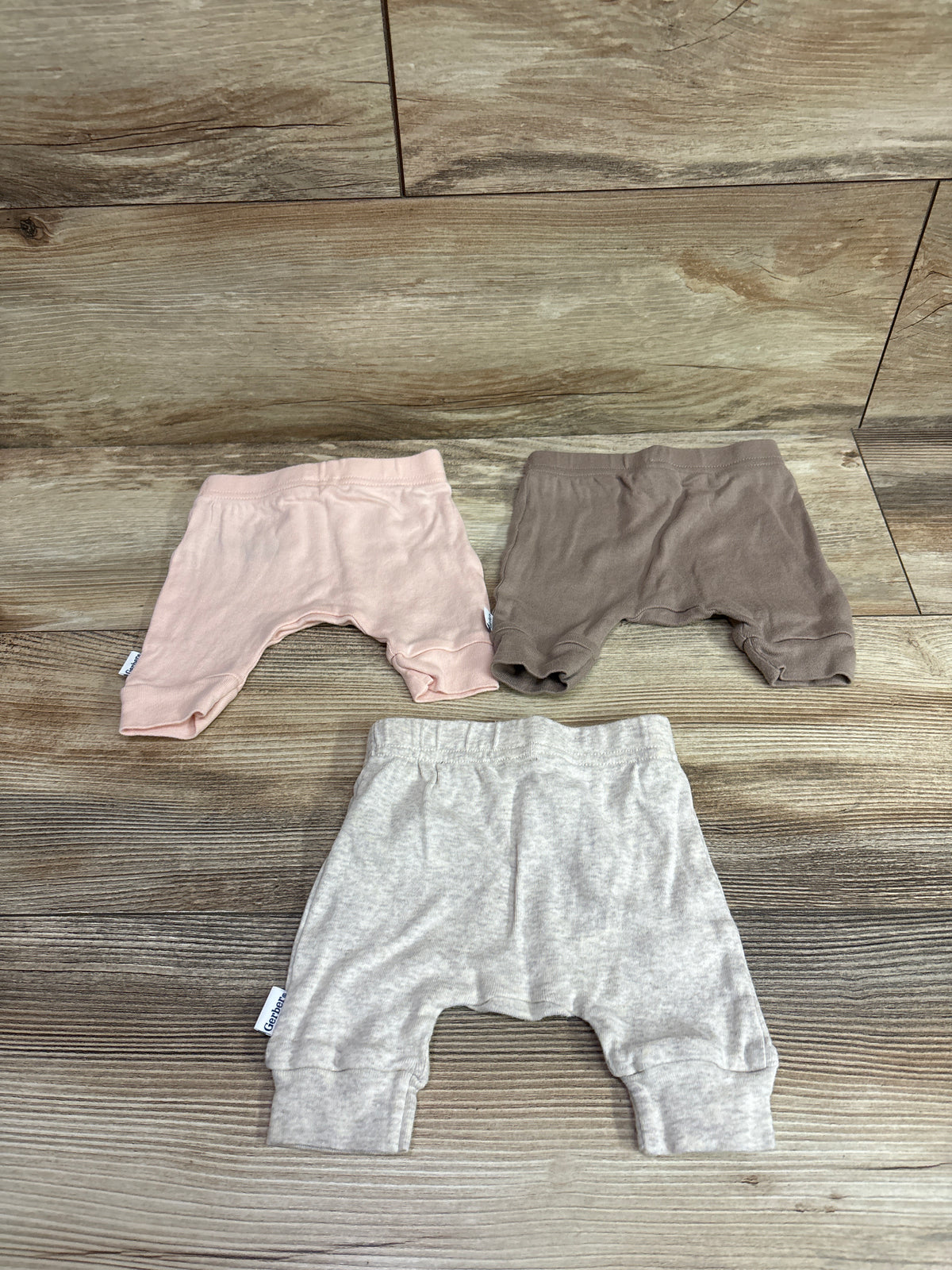 Gerber 3pk Pants Tan sz Newborn