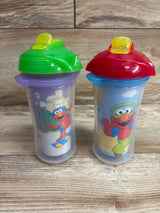 NWOT Munchkin Sesame Street Click Lock Insulated Straw Cups 2pk 9oz