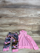 2pc Mommy's Little Girl Hooded Shirt & Pants Set Pink sz 18-24m