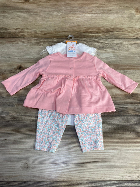 NEW Just One You 3pc Bodysuit + Pants + Cardigan Set White sz 3m - Me n Mommy To Be
