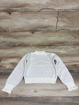 Janie & Jack Sparkle Dot Sweater Ivory sz 5T