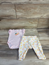 Tahari Baby 2pc Bodysuit & Pants Set Pink sz 3/6m