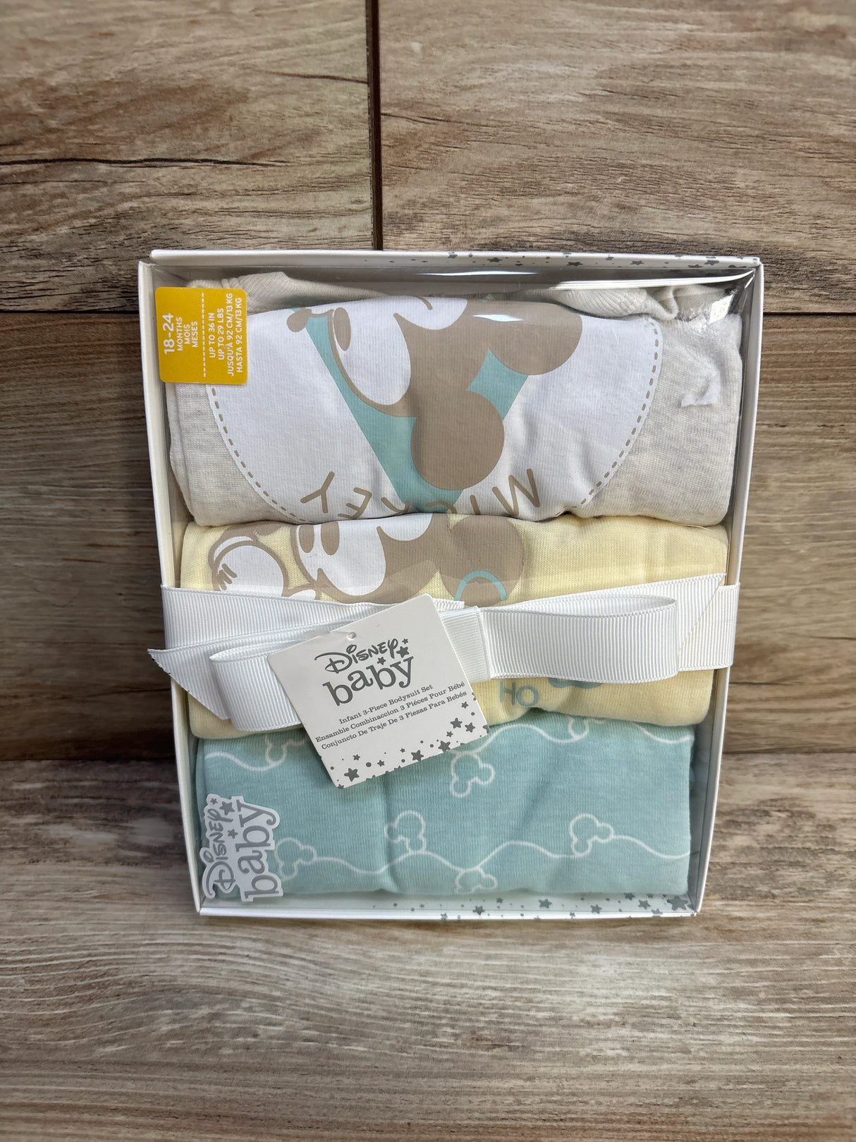 NEW Disney Baby 3pc Bodysuit Set Blue sz 18-24m