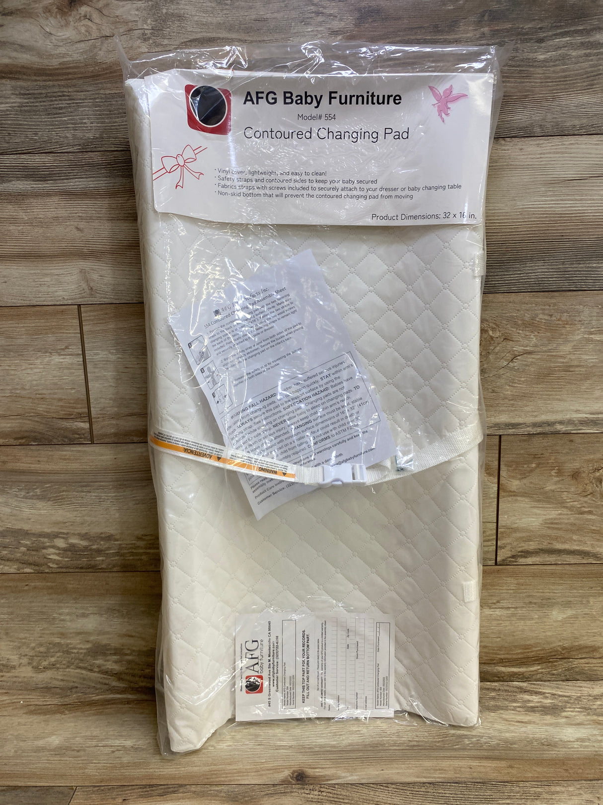 NEW AFG Baby Furniture Contoured Changing Pad and Washable Fabric Cover