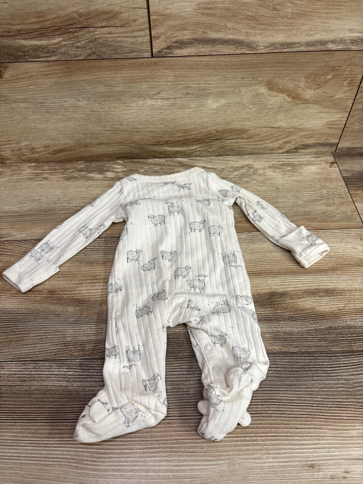 Just One You Ribbed Kimono Sleeper Ivory sz Newborn