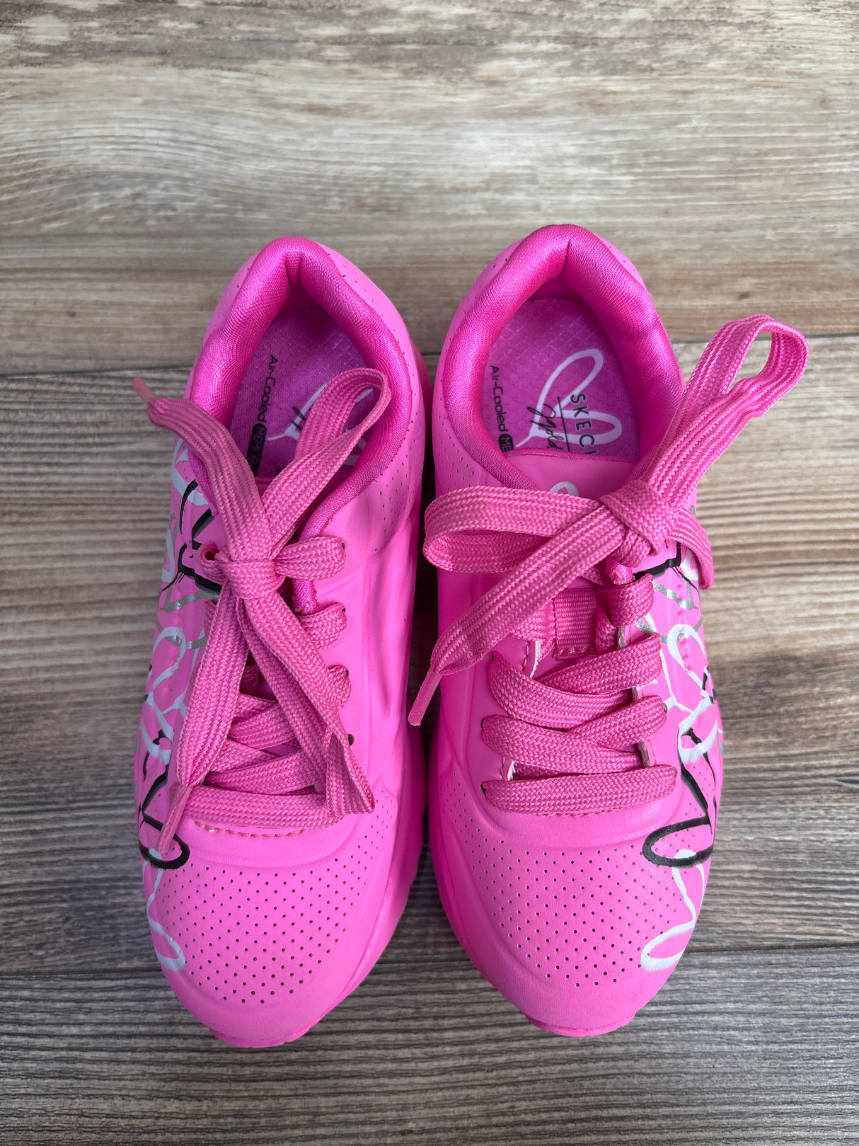 Skechers x JGoldcrown Uno Lite Metallic Love Sneakers Pink sz 12c