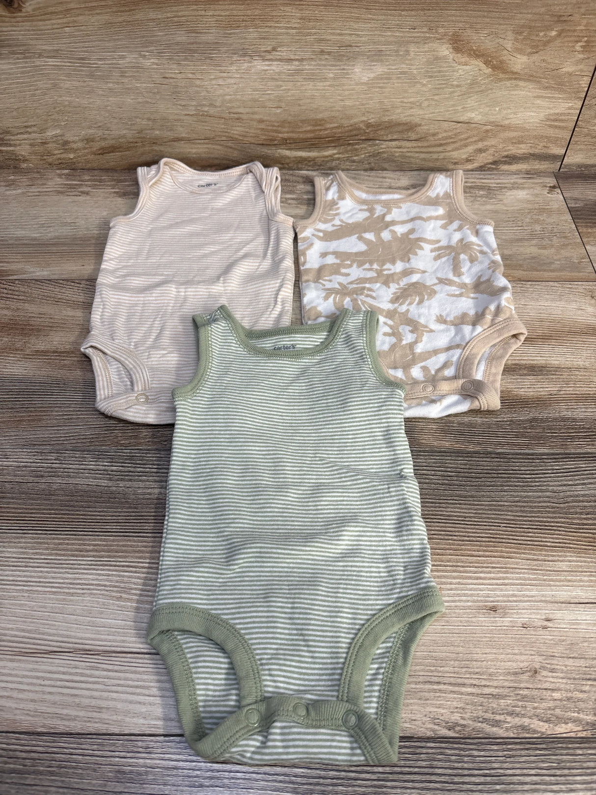 Carter's 3pk Bodysuit Beige sz 3m