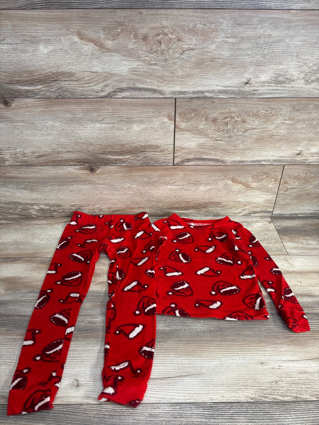 Cat & Jack 2pc Velour Santa Pajama Set Red sz 4T