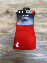 NEW Under Armour Cushioned Over The Calf Socks Red/Black Sz 13.5c-4.5Y