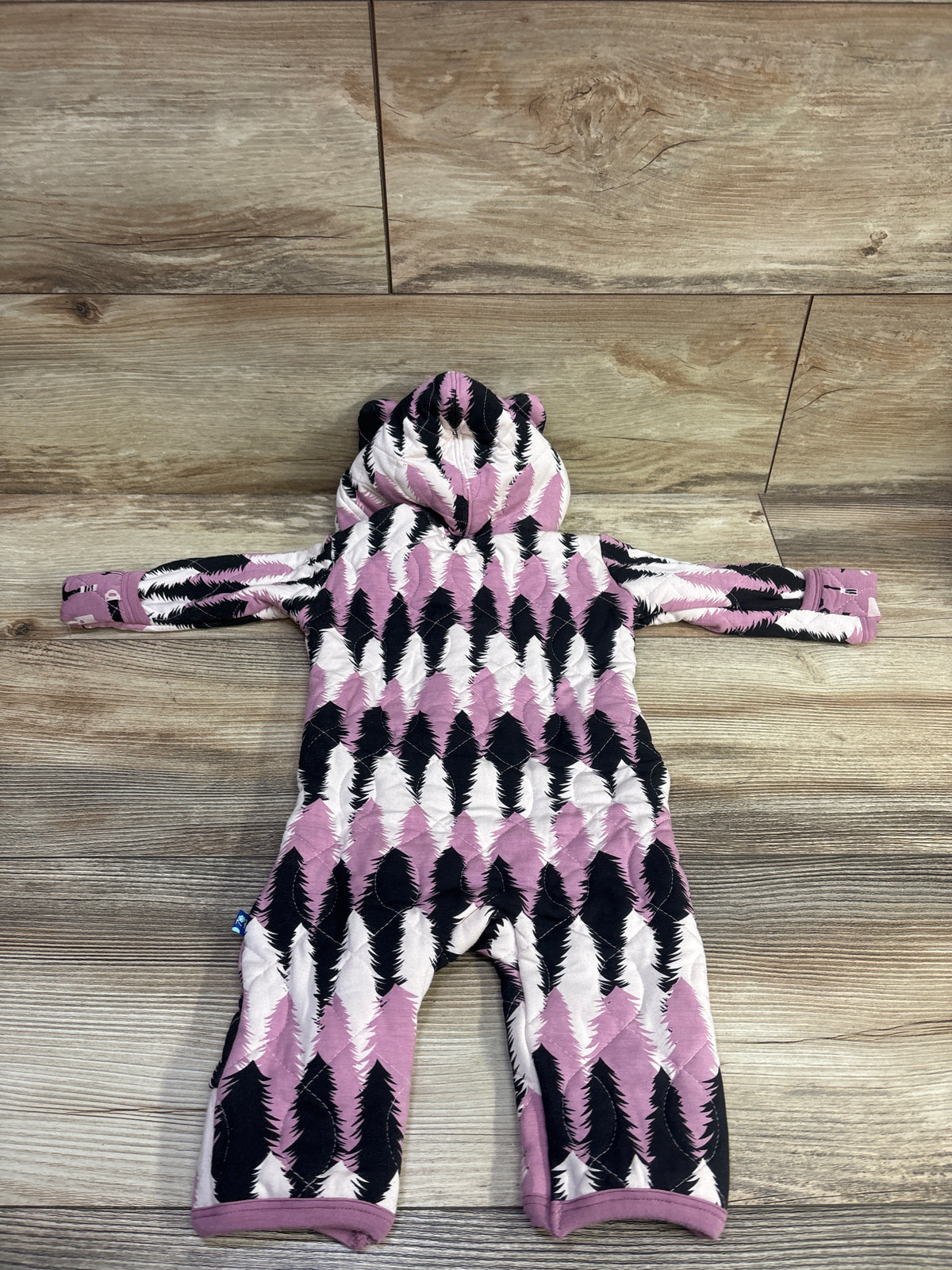 Kickee Pants Bamboo Quilted Hooded Pram Coverall Pink 0-3m