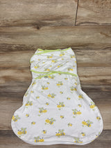 Bee Print Swaddle Wrap White sz 3-12m