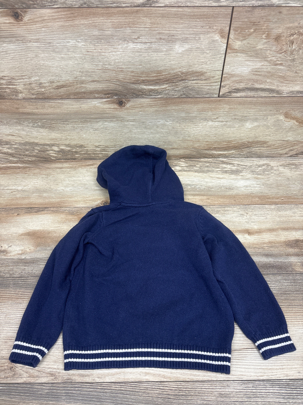 Janie & Jack Knit Hooded Pullover Sweatshirt Navy sz 3T