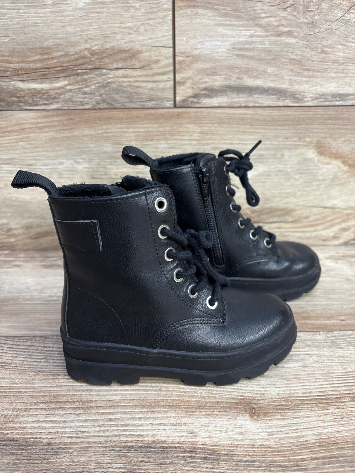 H&M Lace Up Boots Black sz 10c