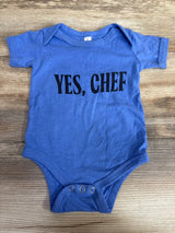 Bella + Canvas Yes Chef Bodysuit Blue sz 3-6m