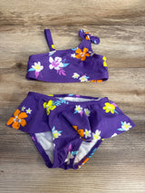 Cat & Jack 2pc Floral Swimsuit Purple sz 2T