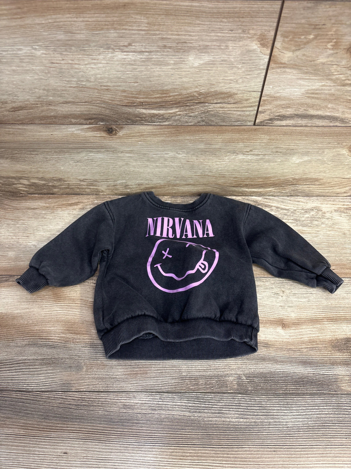 Zara x Nirvana Sweatshirt Charcoal sz 12-18m
