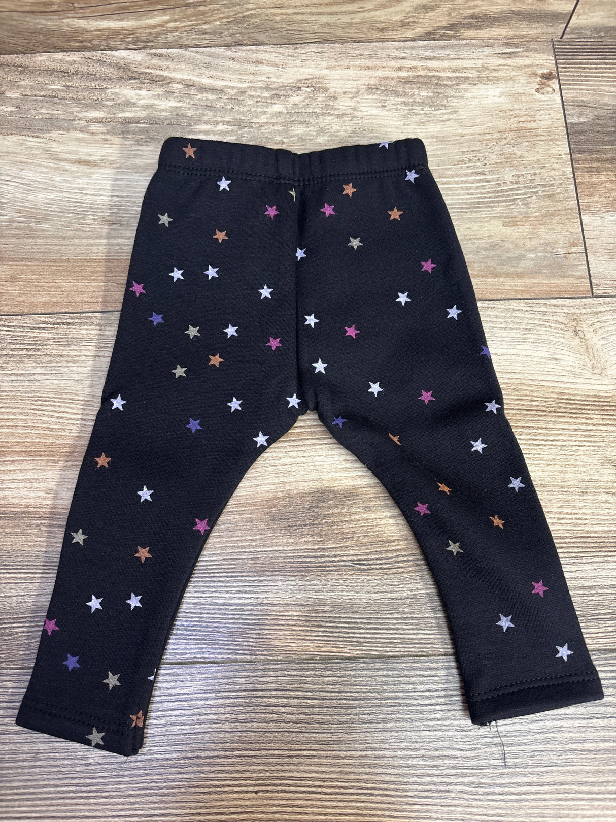 NEW Okie Dokie Black Star Fleece Lined Leggings sz 3m