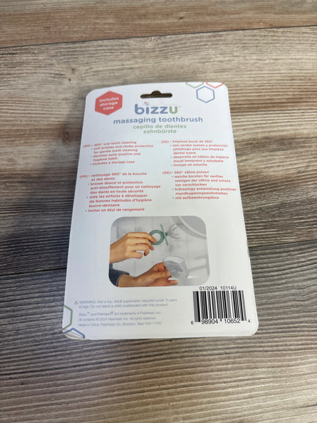 NEW Bizzu Massaging Toothbrush with Storage Case - Me n Mommy To Be