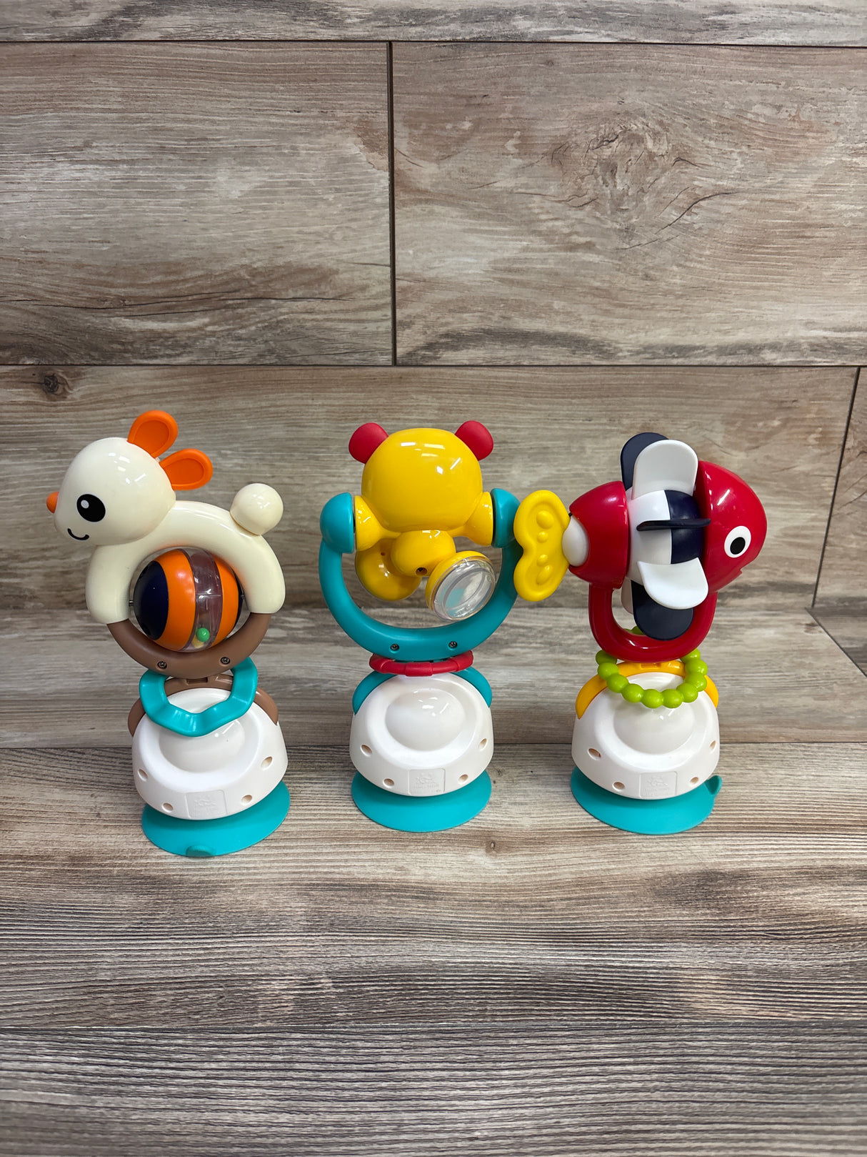 HOLA Baby 2-in-1 High Chair Toy w/ Suction & Rattle, 3pk