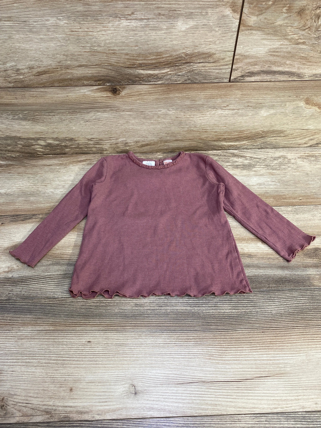 Zara Ribbed Long Sleeve Shirt sz 2-3T