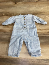 Old Navy Denim Button Up Jumper Light Blue sz 12-18m