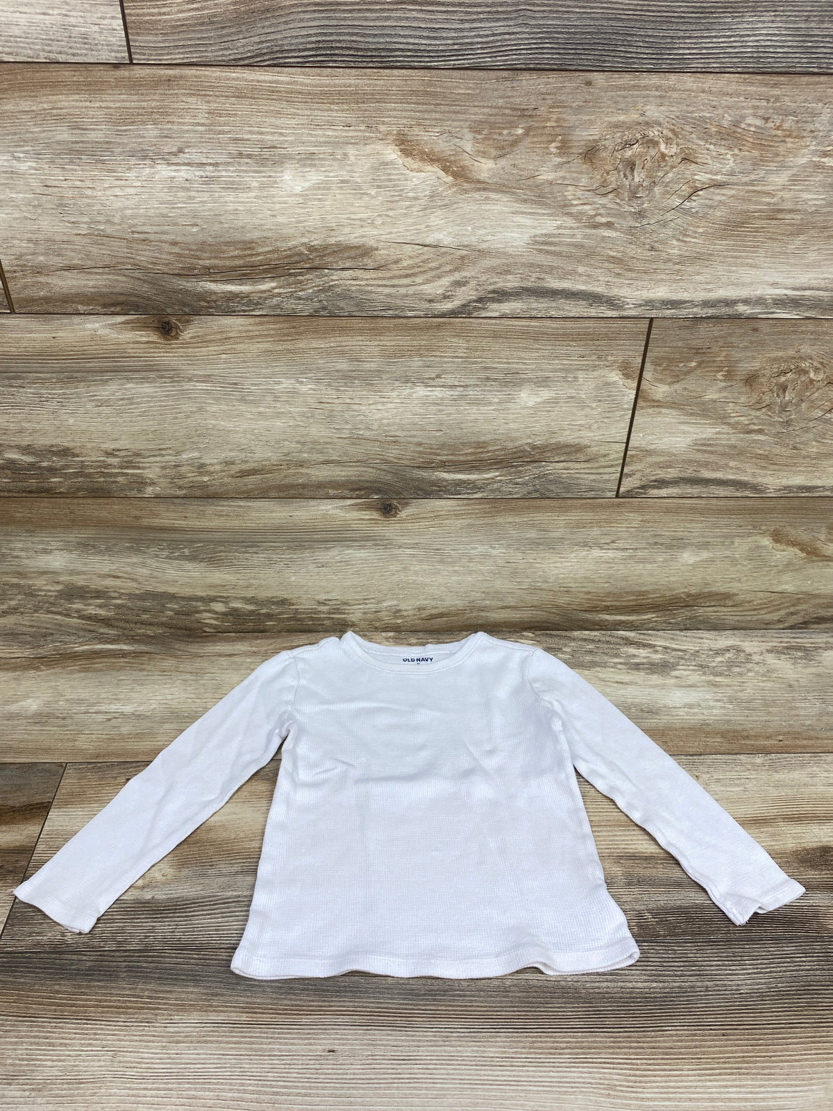 Old Navy Long Sleeve Waffle Knit Shirt White sz 5T