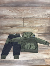 Tahari Baby 2pc Hooded Sweatshirt & Joggers Set Green sz 2T