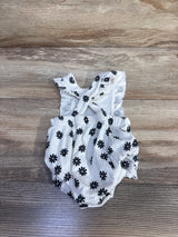 Cat & Jack Ribbed Bubble Romper White sz Newborn