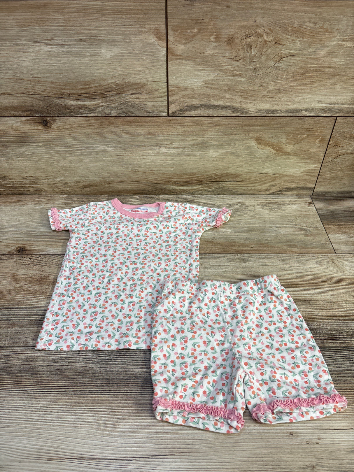 Magnetic Me 'Mon Cheri' 2pc Pajama Set White sz 2T