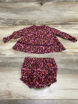 Old Navy 2pc Floral Top & Bloomer Set Red sz 6-12m - Me n Mommy To Be
