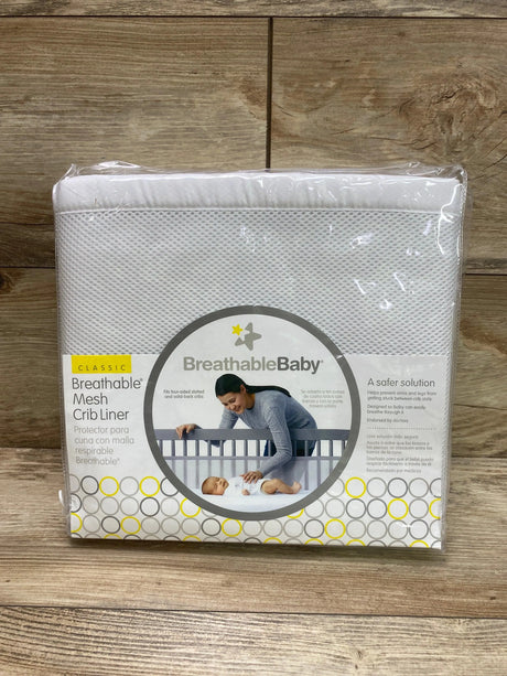 NEW BreathableBaby Breathable Mesh Crib Liner Classic Collection White - Me 'n Mommy To Be