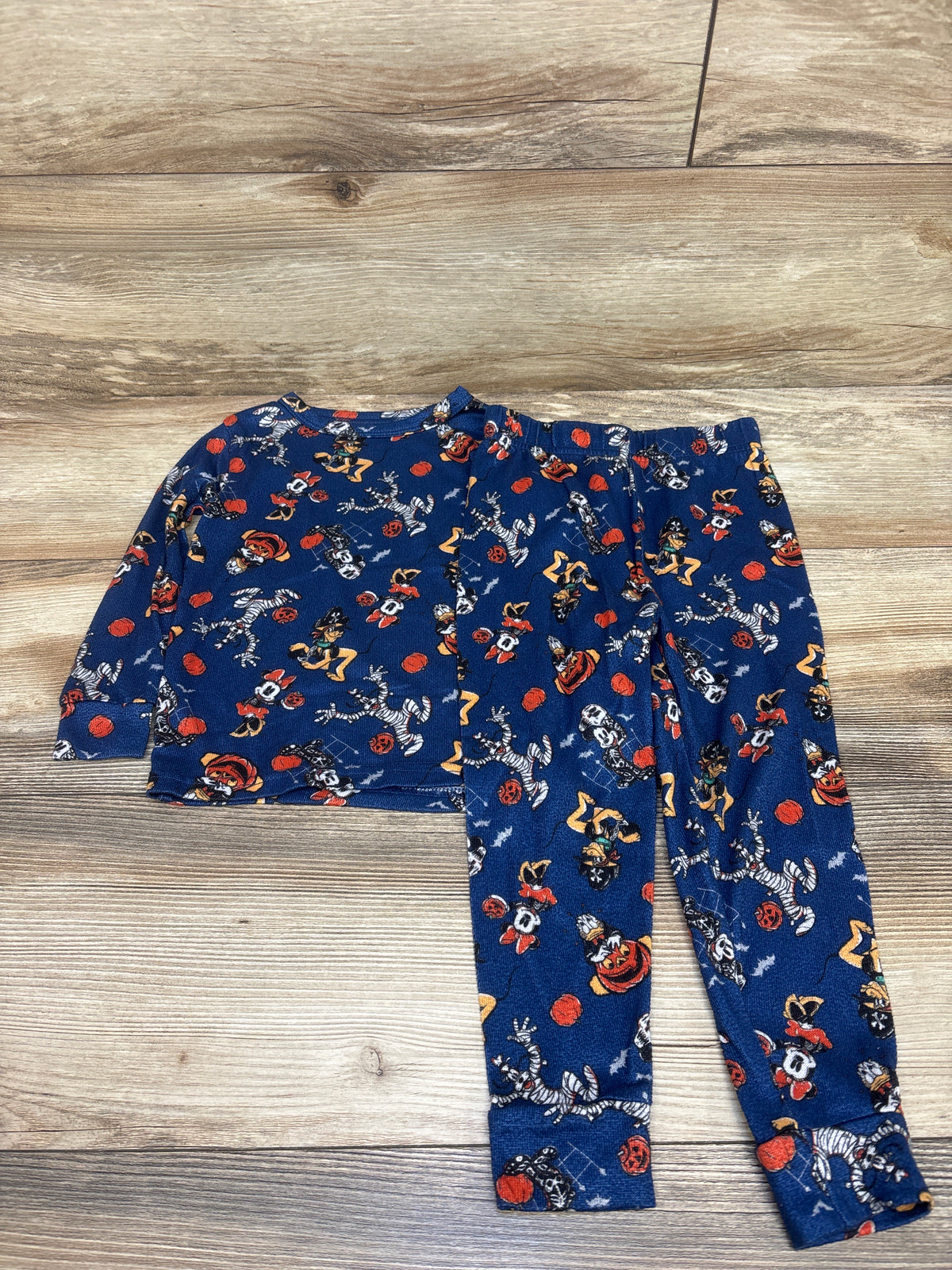 Disney Mickey Mouse 2pc Halloween Pajama Set Navy sz 4T