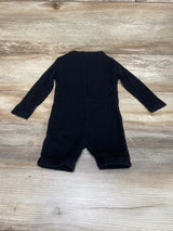 Baby Basics Naked Wardrobe Black Mock Neck Sculpt Romper sz 12m