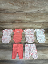 Just One You 6pc Floral Bodysuits Set sz Newborn