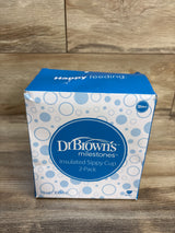 NEW Dr. Brown's Milestones Insulated Hard Spout Sippy Cup w/ Handles 10oz Pink 2pk