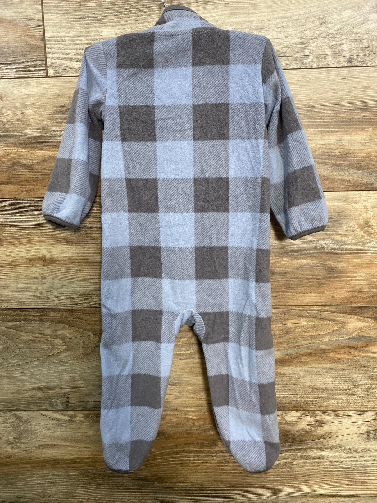 Carter's Plaid Fleece Coverall Blue sz 18m