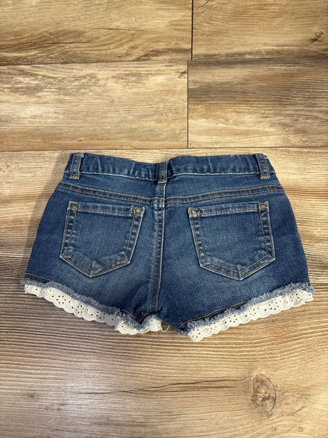 Cat & Jack Eyelet Trim Denim Shorts Blue sz 4T - Me n Mommy To Be