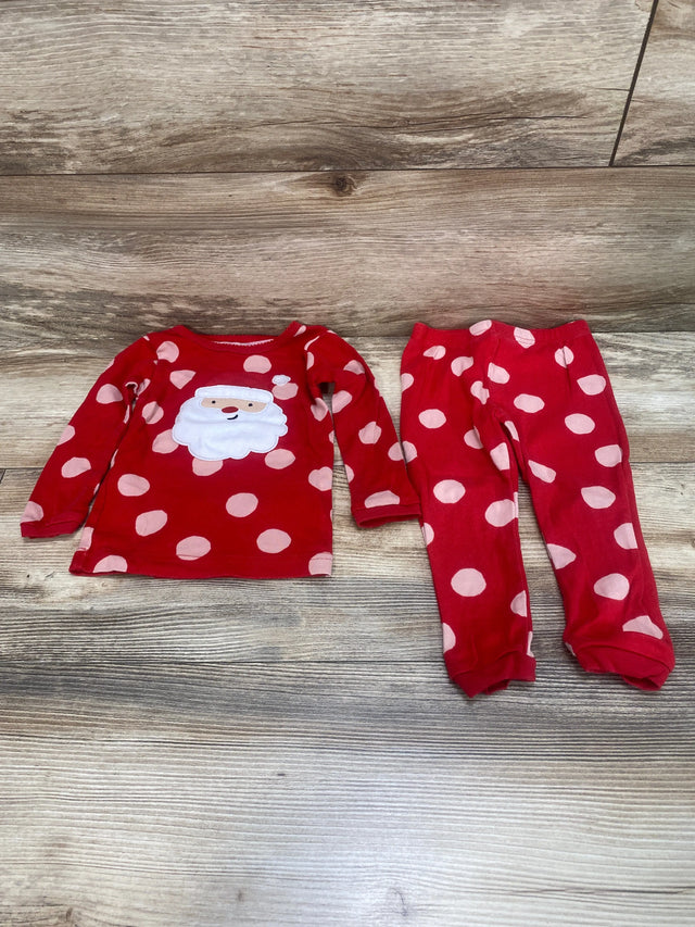 Just One You 2pc Polka Dot Santa Pajama Set Red sz 18m - Me n Mommy To Be