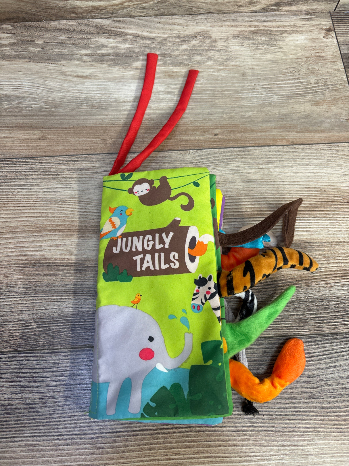 hahaland Baby Cloth Crinkle Texture Jungly Tails Sensory Book