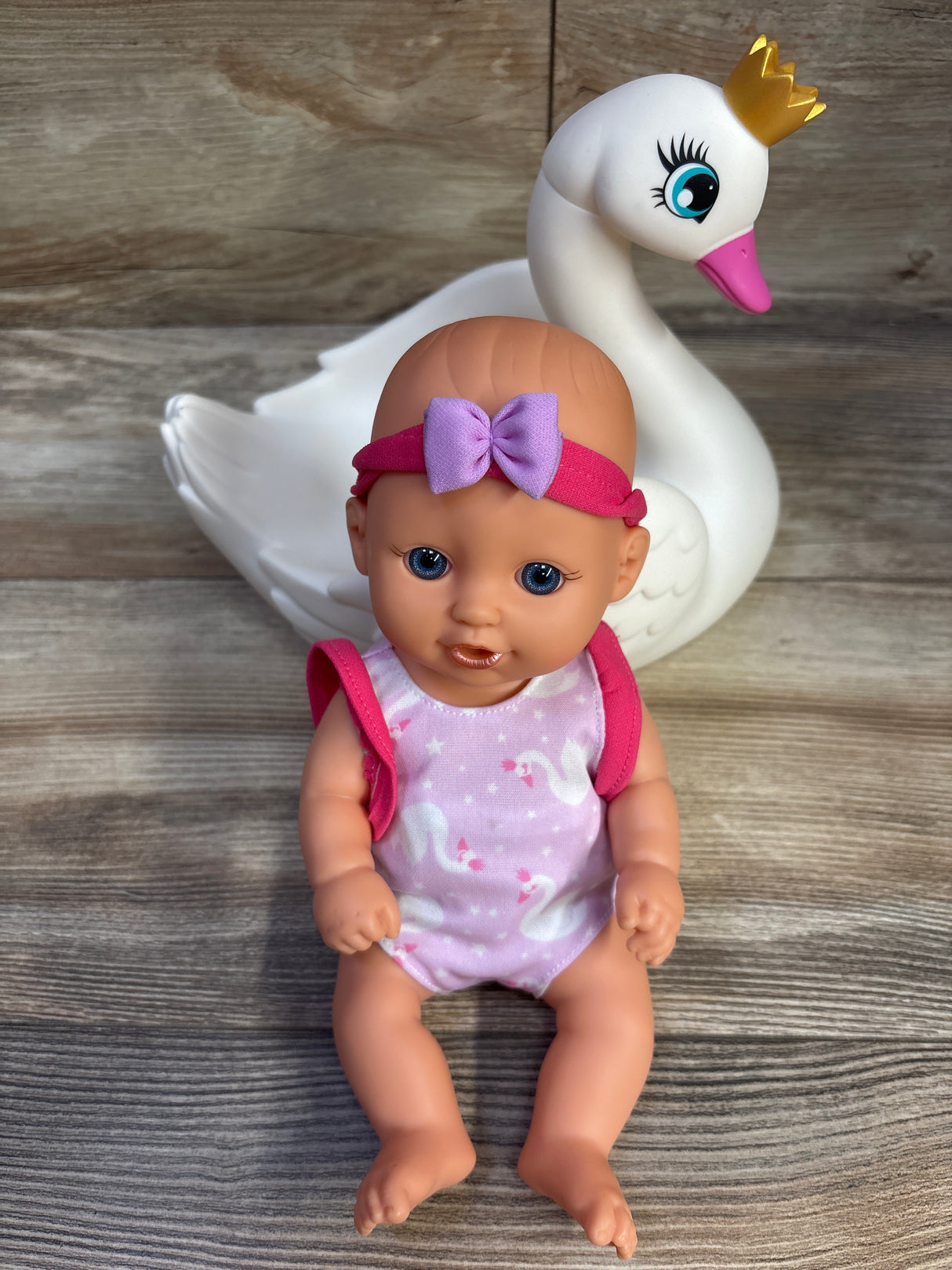 Dream Collection 10'' Bath Time Baby Doll with Swan