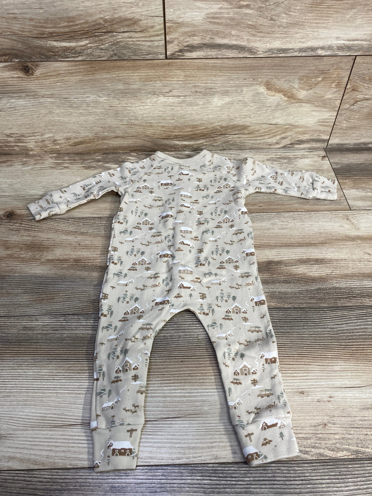 Rylee + Cru Farm Print Sleeper Beige sz 6-12m
