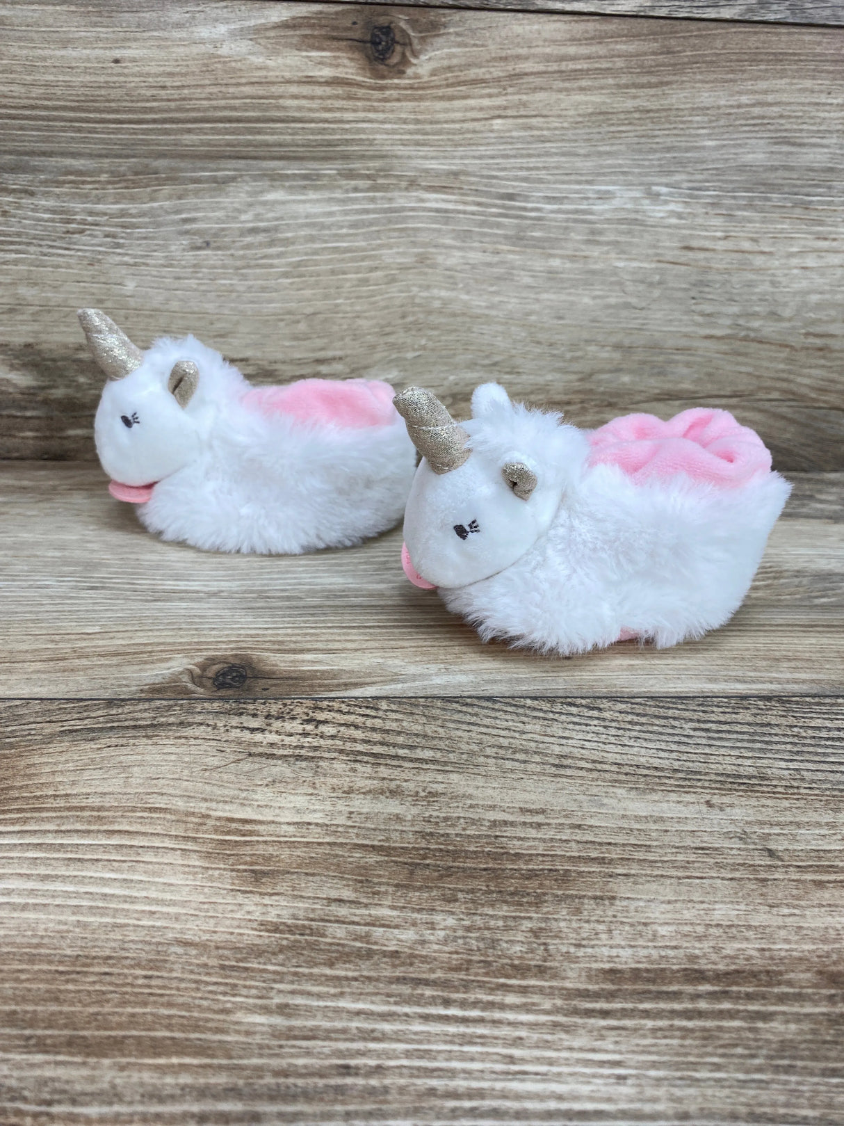 DouDou Et Campargnie Unicorn Baby Booties Pink/White Sz 0-6m