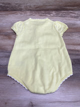 Janie and Jack Floral Embroidered Romper Yellow sz 12-18m