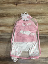 NEW Duck Duck Goose 6pc Gift Set Pink sz 3-6m