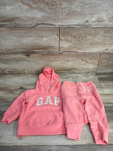 Baby Gap 2pc Pull Over Hoodie & Jogger Set Peach sz 18-24m