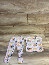 Bluey 2pc Viscose Pajama Set Pink sz 2T