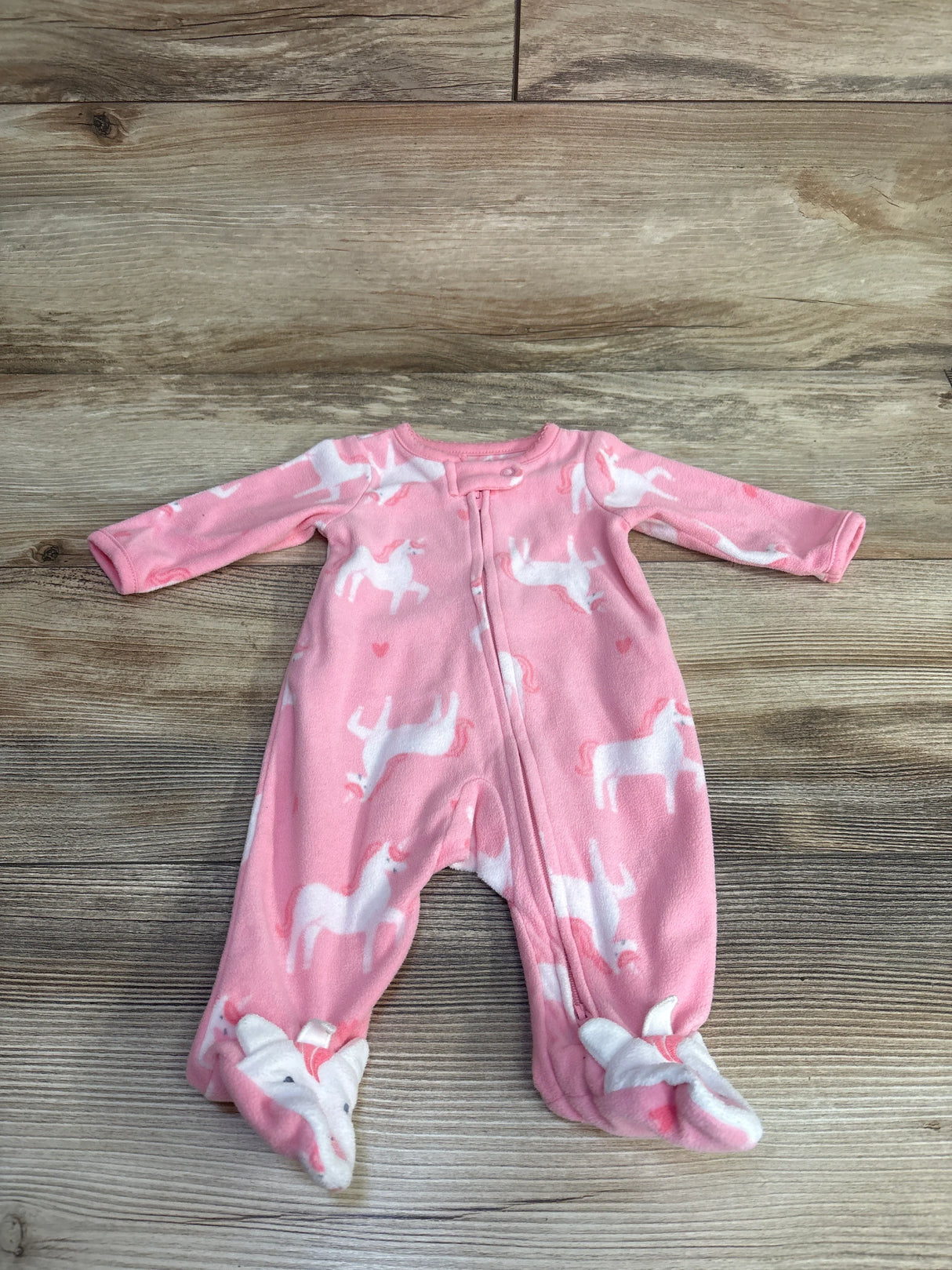 Child Of Mine Unicorn Print Blanket Sleeper Pink sz Newborn